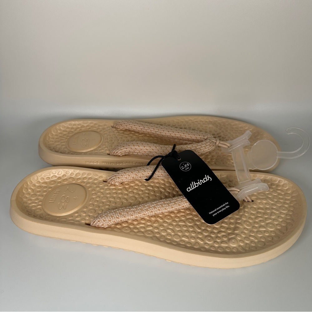AllBirds Sugar Zeffer Flip Flop Sandals Unisex Mens Size 14/ Women's 16 Beige